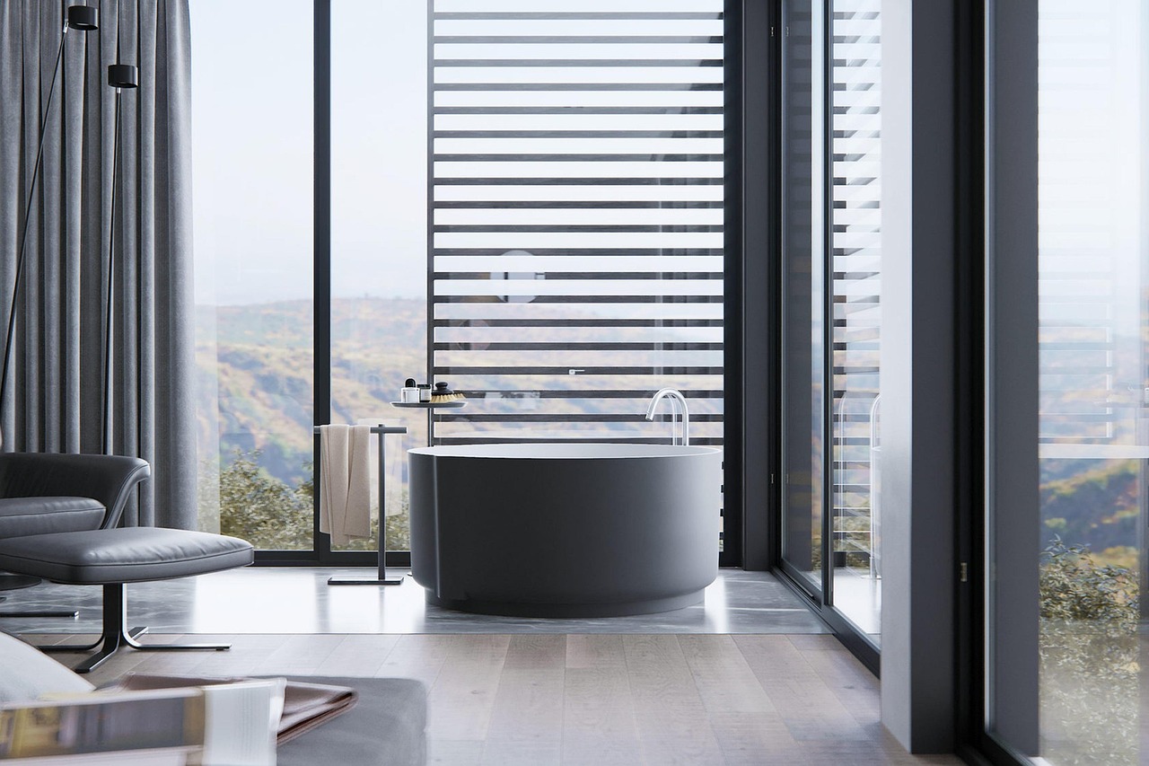 Éclairage LED pour salle de bain contemporaine.